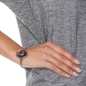 Authentic Jean Paul Gaultier Silver & Red Statement Bracelet – Rare